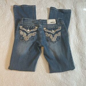 Women's Blue Embellished Jeans